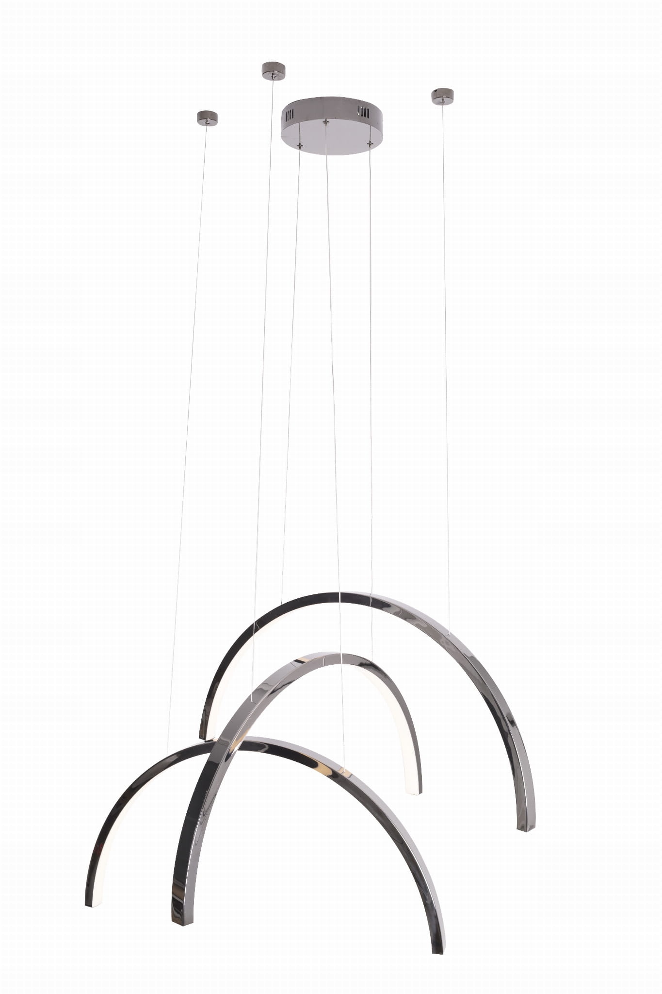 Lampa wisząca z trzema LEDowymi łukami 63W barwa ciepła do salonu Maxlight
