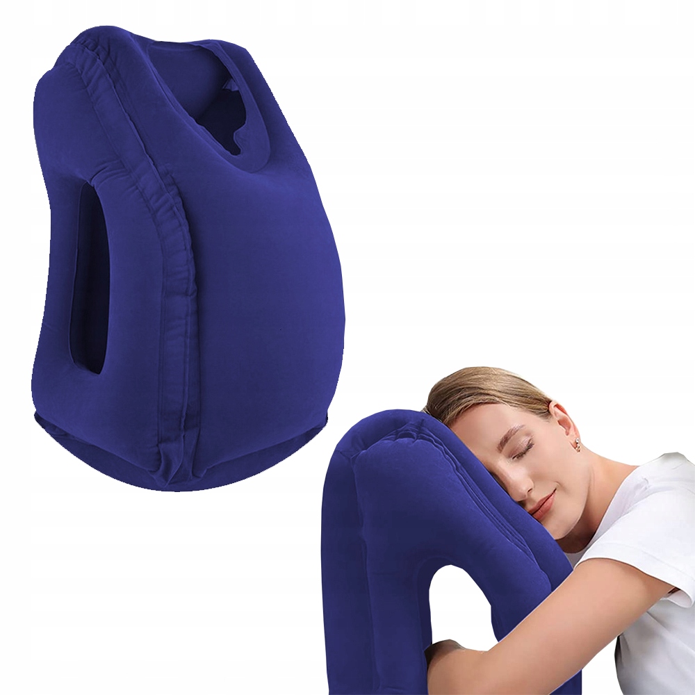 PODUSZKA PODRÓŻNA DO SPANIA SAMOLOTU AUTA DMUCHANA WELUROWA ROGAL NA SZYJĘ