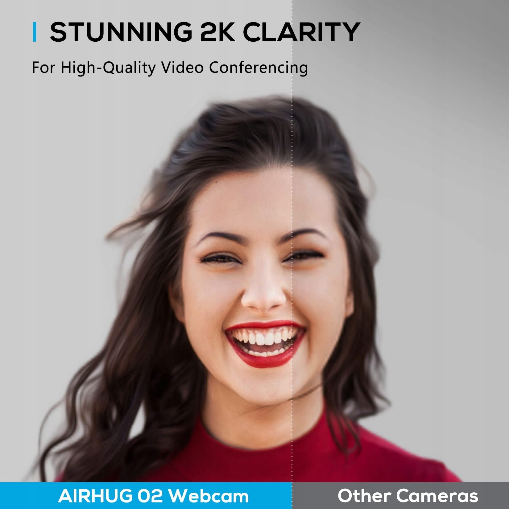 AIRHUG Kamera Internetowa 2K QHD FHD 1080p 360° Plug&Play Windows Mac — miniatura 6