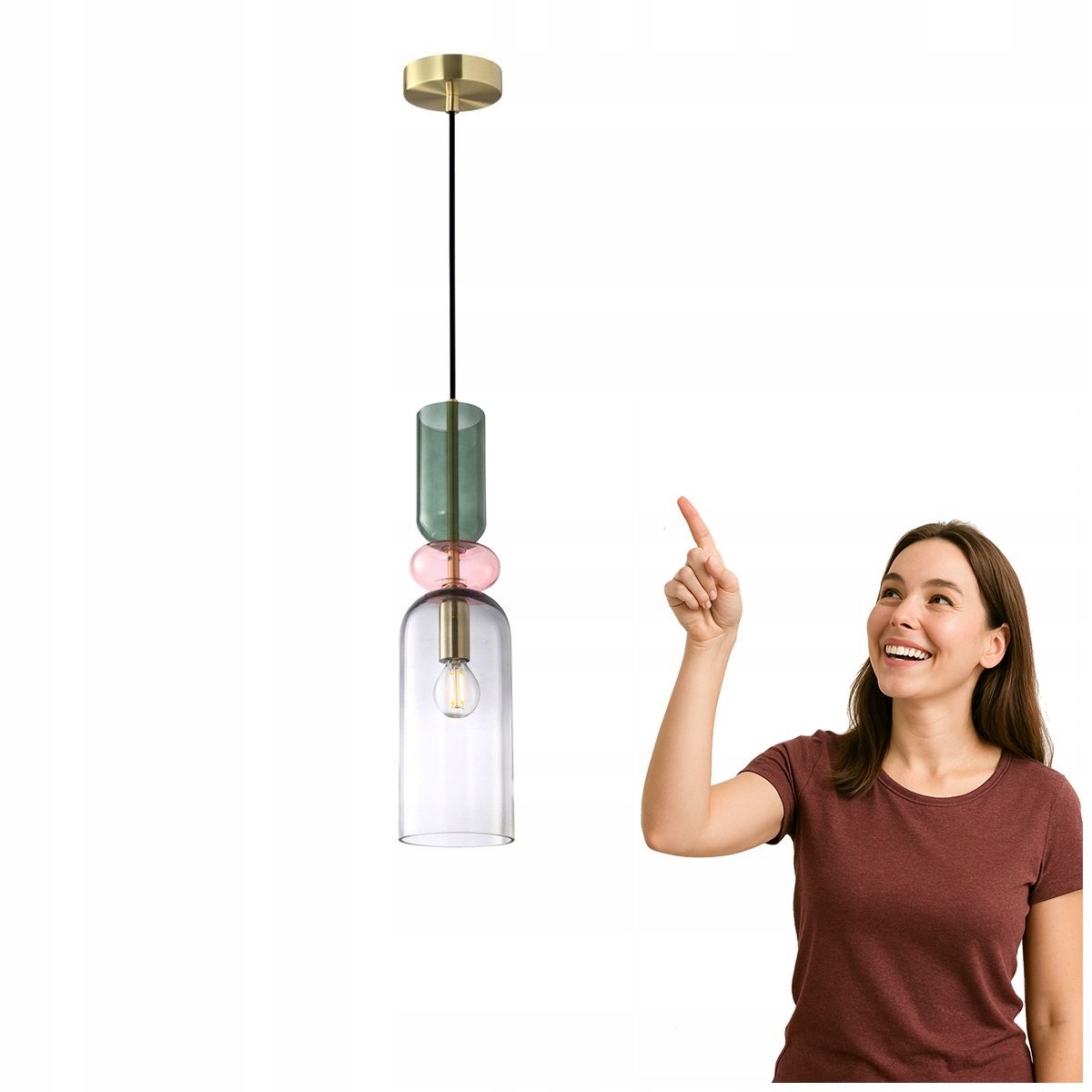 Moderní závěsná lampa Manso do interiéru Italux