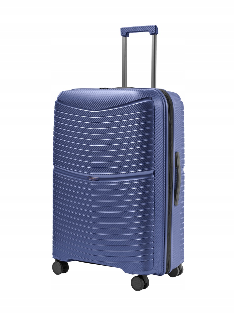 Kufr Velký 77 cm tvrdý zvětšovací Tsa 4 dvojitá kolečka Blu Moonky