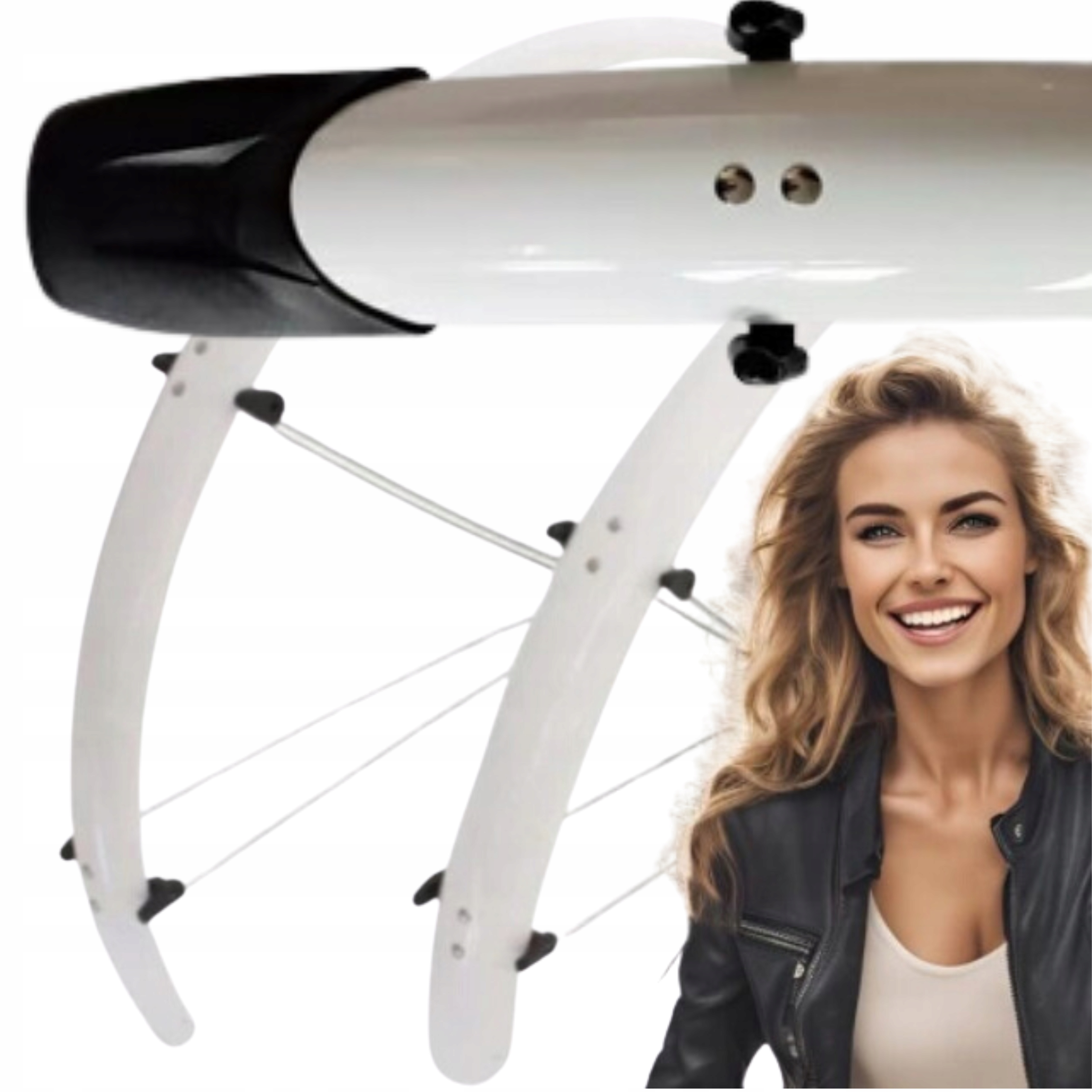 Błotniki rowerowe 24 cale białe Orion łatwy montaż ochrona przed błotem 24r