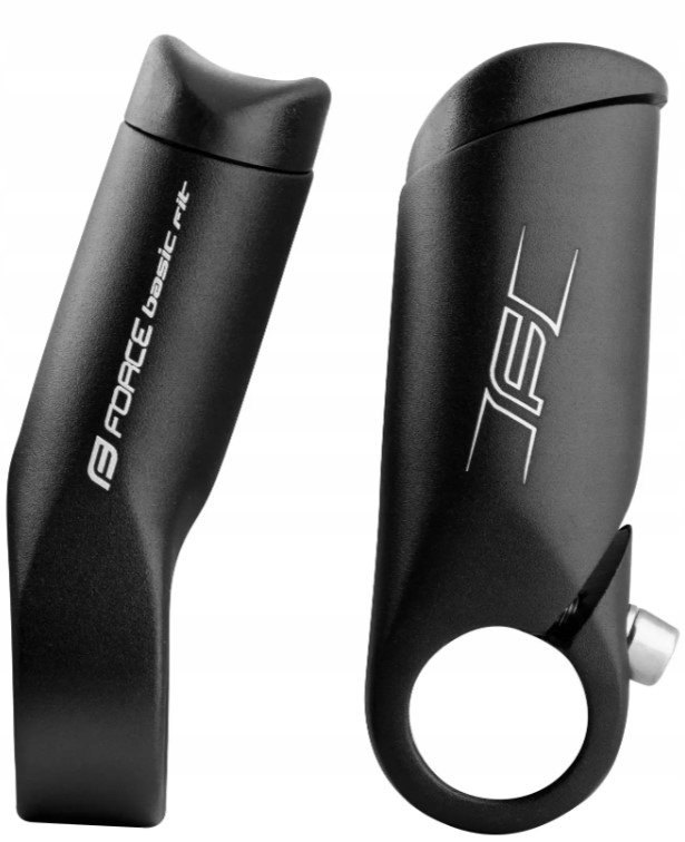 ROGI ROWEROWE FORCE FIT 8 cm ALUMINIOWE, CZARNY MAT