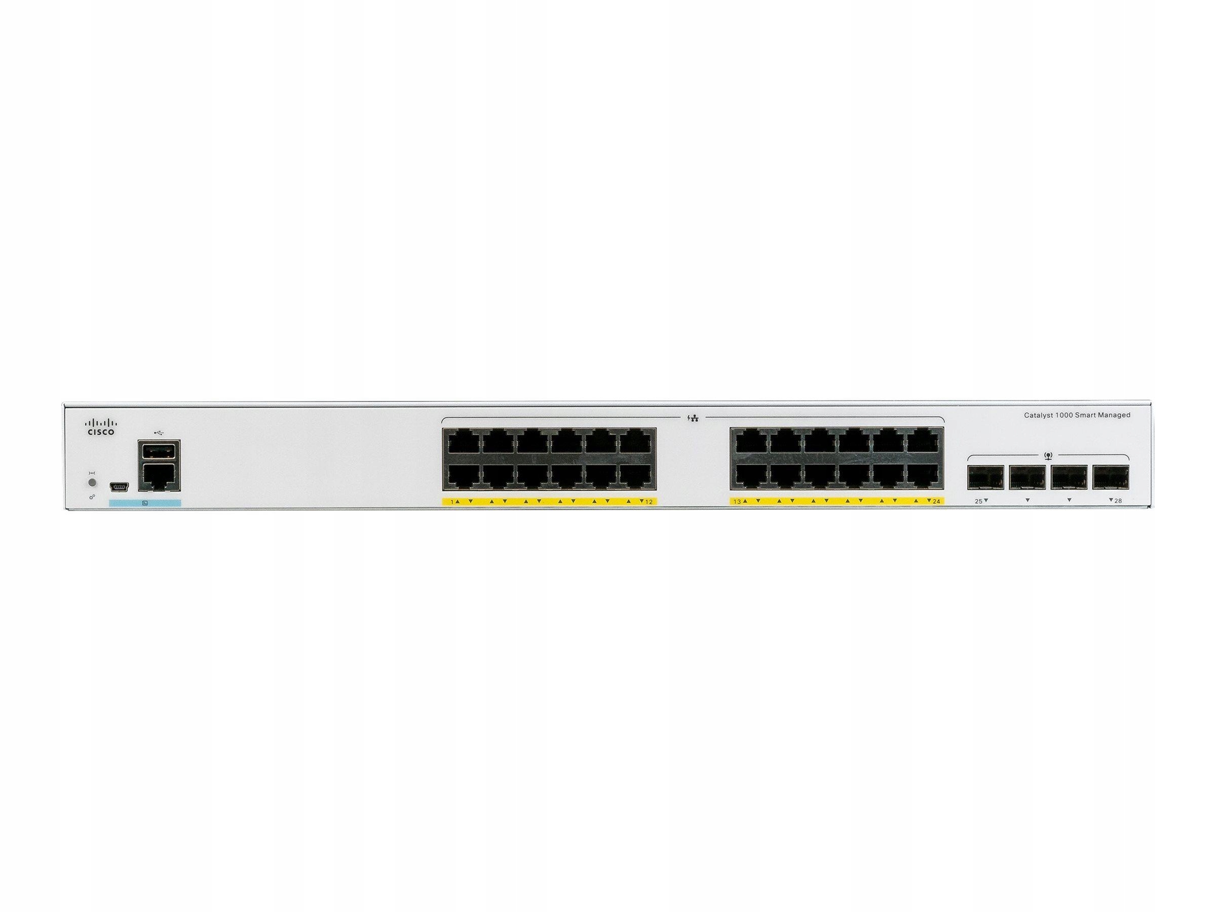 Cisco Catalyst 1000 24-Port Gigabit data-only 4 x 1G Sfp Uplinks Lan Base