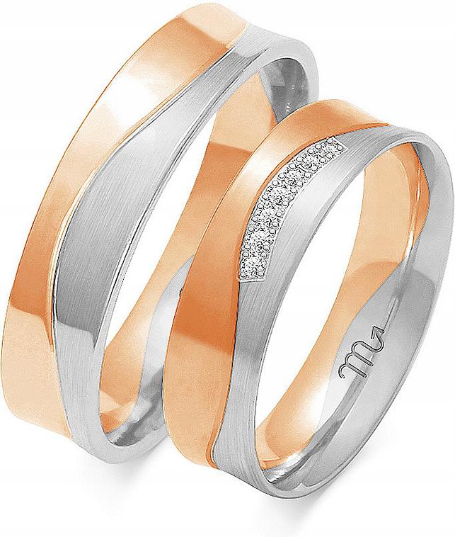 Svatební prsten zlato růžový svatba 585 velikost 35 36 37 dámský pánský s gravírováním