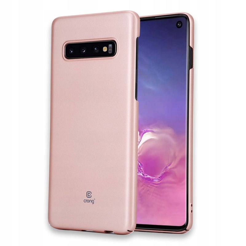 

Crong Smooth Skin Różowe Etui tył do Galaxy S10+
