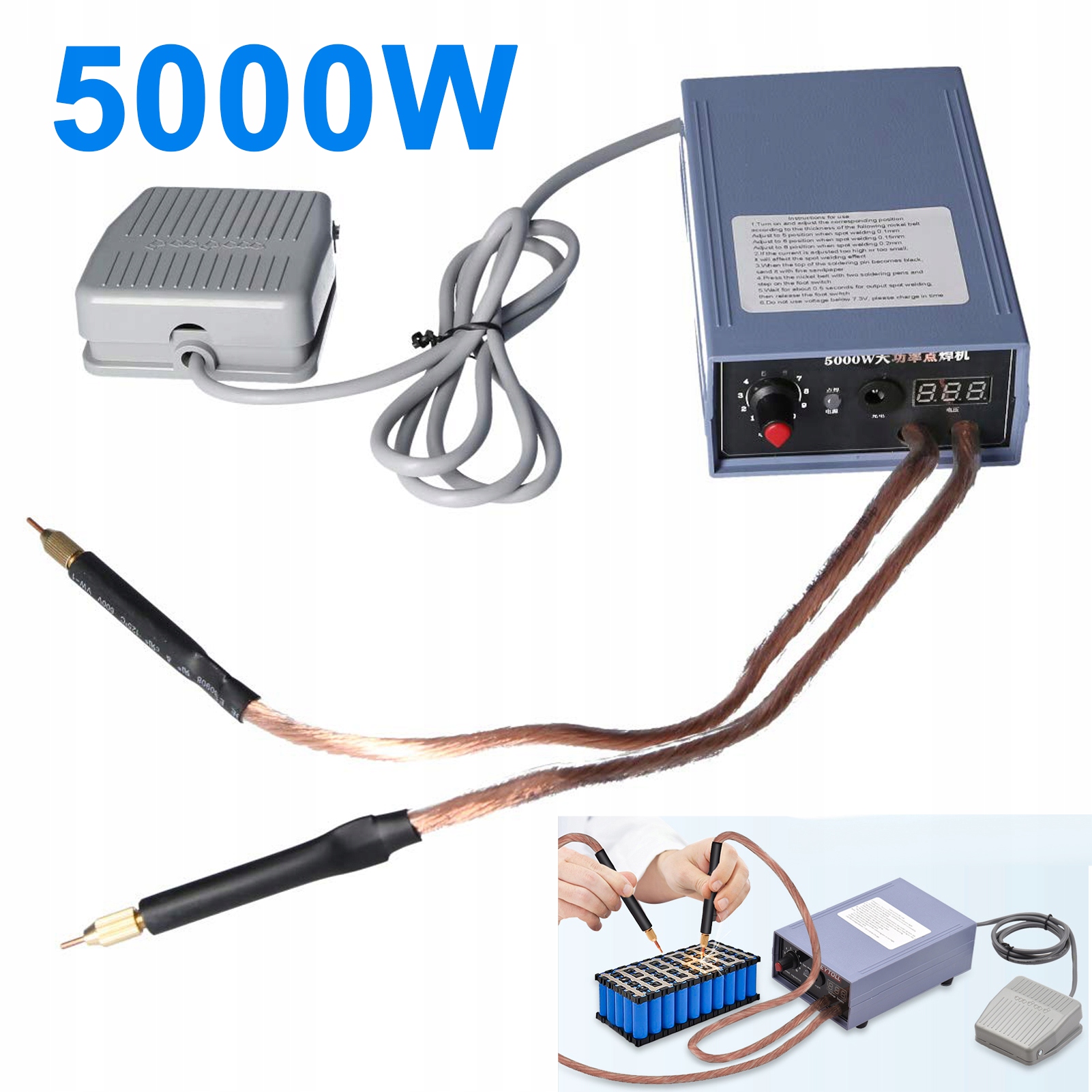 Bodová Svařovací Stroj Pro Domácnost 0-800A 5000 W