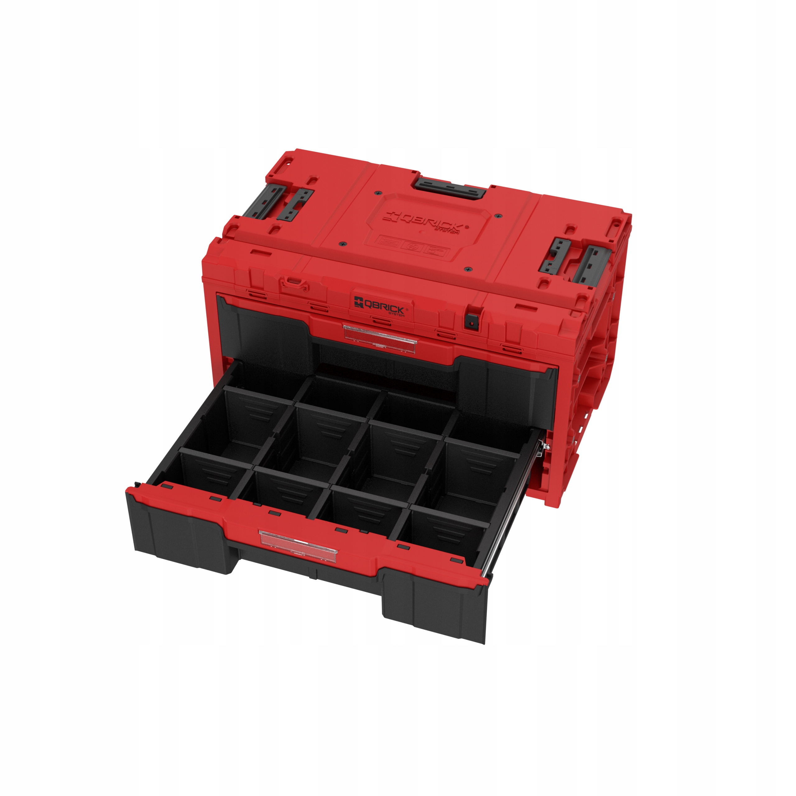 Skrzynka Qbrick System ONE Drawer 2 Toolbox 2.0 Red Ultra HD szuflady Rodzaj skrzynka do przenoszenia
