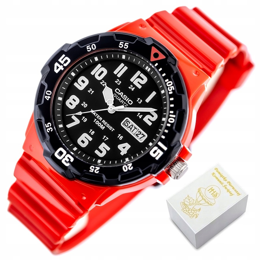 Hodinky Casio pro chlapce Dětské číslice datumovka Box Taška Gravírování