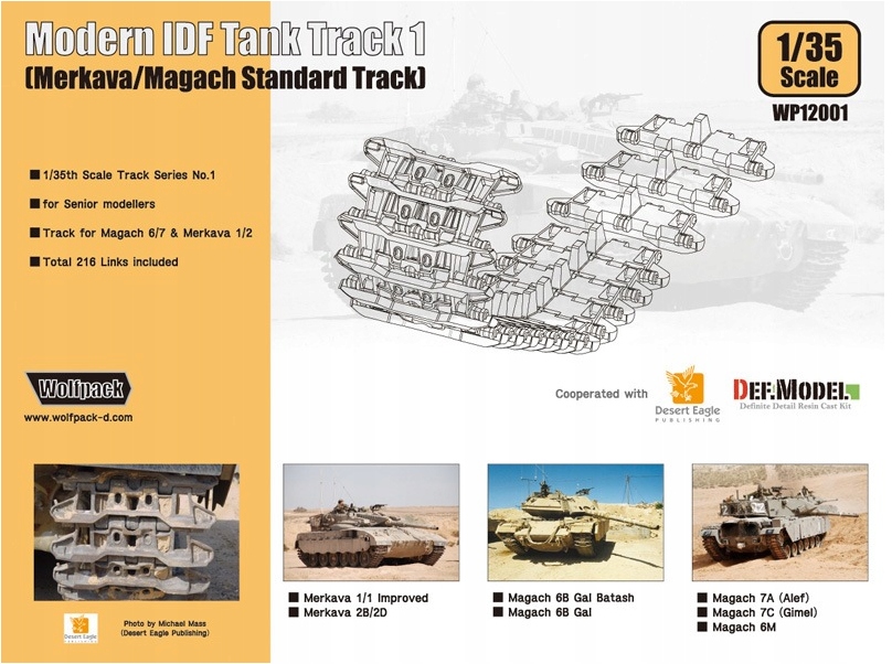 Sada doplňků Modern Idf Tank Track 1 Wolfpack WP12001 měřítko 1/35