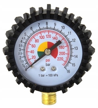 Manometr pistoletu do pompowania kół samochodowych 1/4" GEKO G01101C
