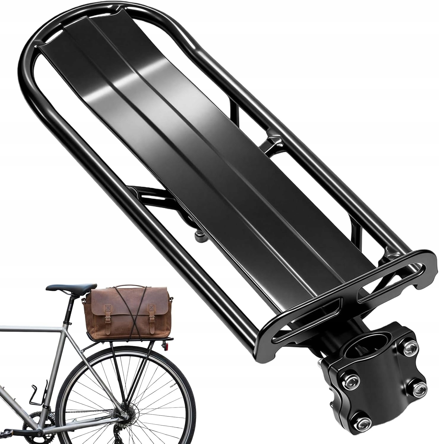 Bagażnik Rowerowy Tylny Na Sztycę Siodła Aluminiowy