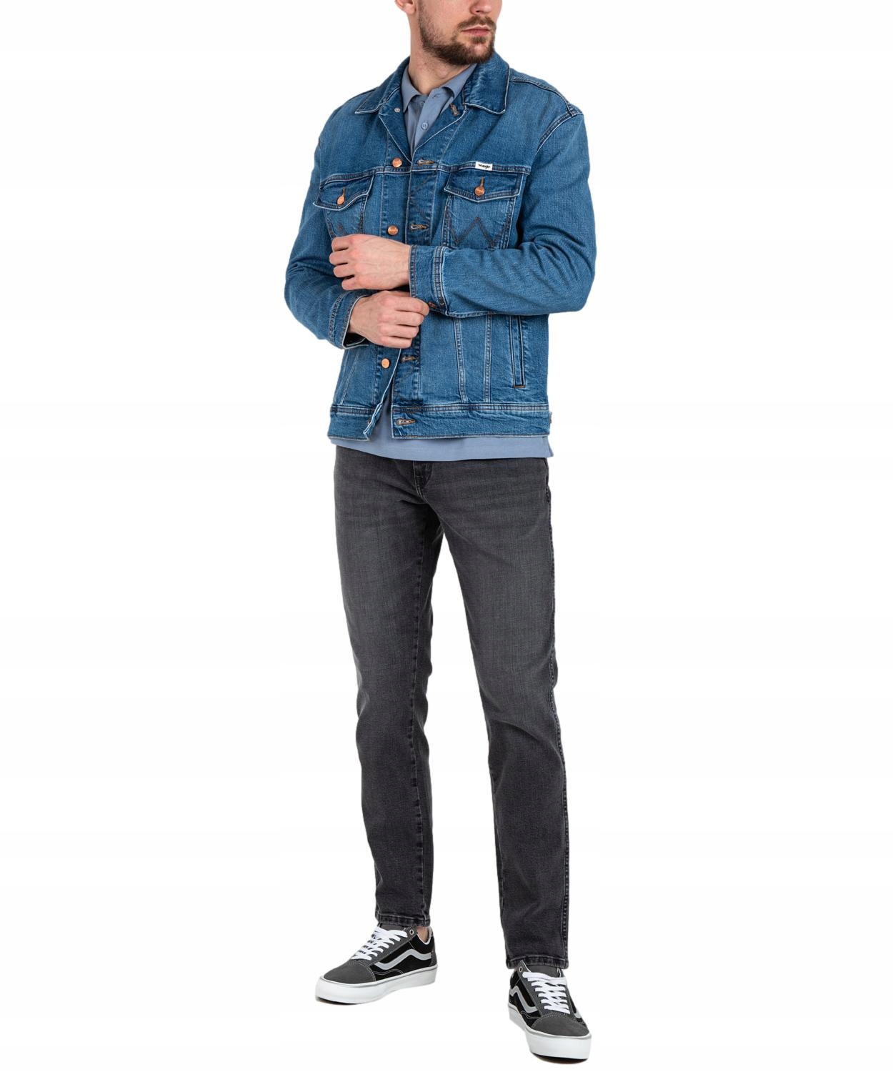 Katana Wrangler ANTI FIT JACKET W459DNY96 Blue 3XL Marka Wrangler