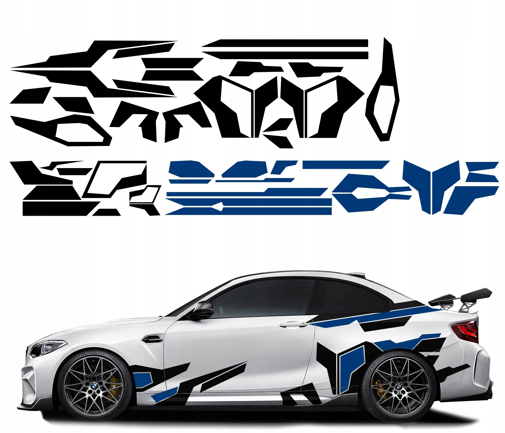 Nálepka Grafika na celé auto Motív Abstrakcia Tvary