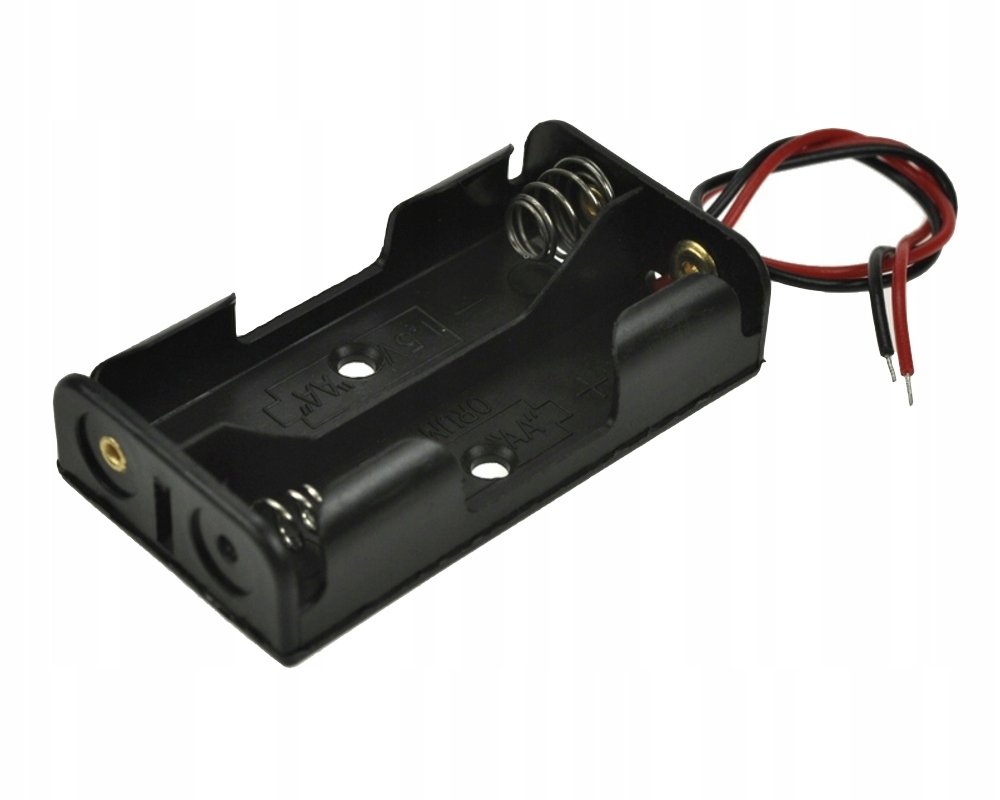 

Pojemnik Koszyk Na Baterie 2xAA R6 Aa Plaski Kabel