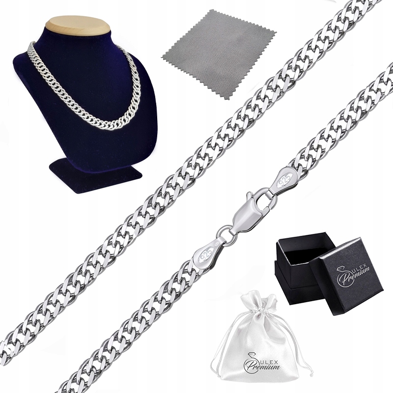 Stříbrný řetízek ryzost 925 Elegantní splétaný Rombo Rombus 60 cm x 5.5 mm