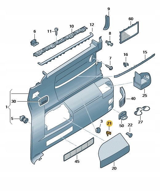 обивка vw Audi оригинал 1C0867388