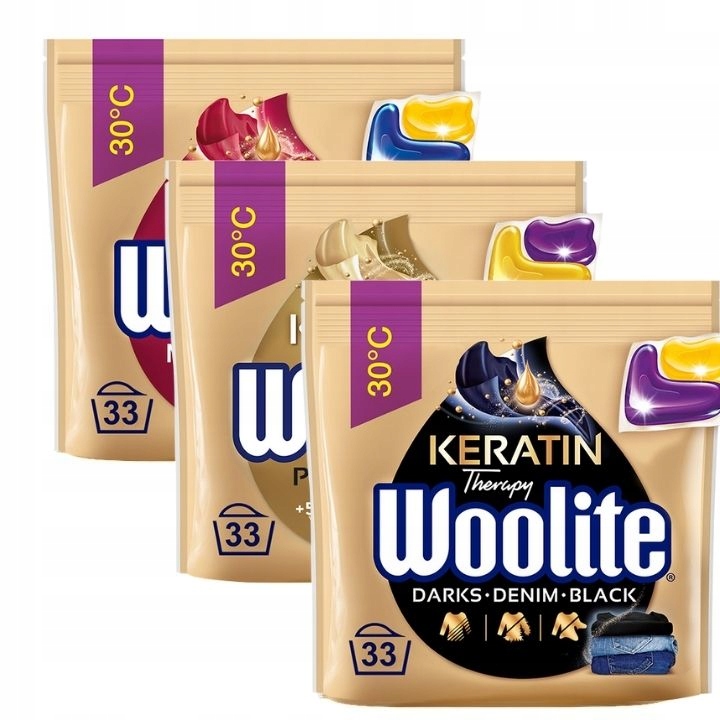 Levně Woolite Kapsle Praní Pro Care Barva Bílá 33 x3
