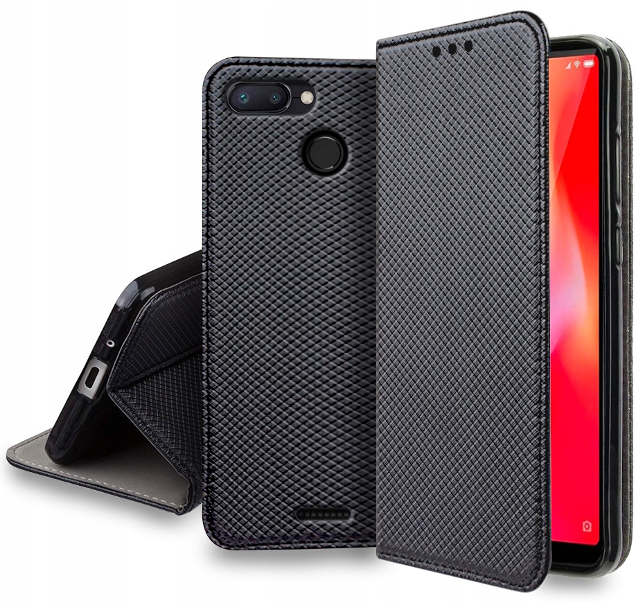 

Etui Portfel Magnet do Xiaomi Redmi 6 Szkło 9H