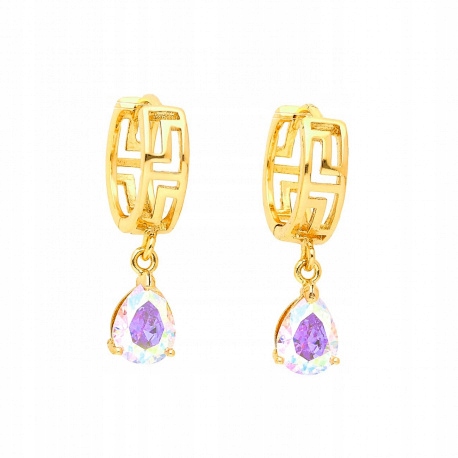 KOLCZYKI ZŁOTE STAL CHIRURGICZNA WISZĄCE