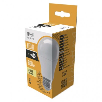 

Ciepła żarówka led E27 mleczna 7,5W Emos ZL4005