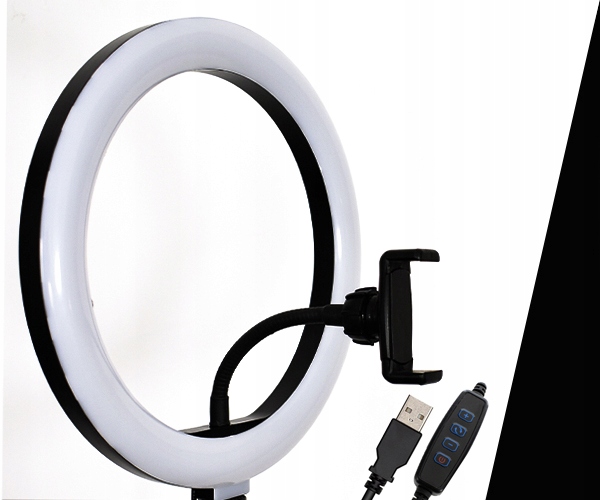 LAMPA RING PIERŚCIENIOWA BEZCIENIOWA+STATYW DLA STYLISTKI RZĘS KOSMETYCZKI Marka WB