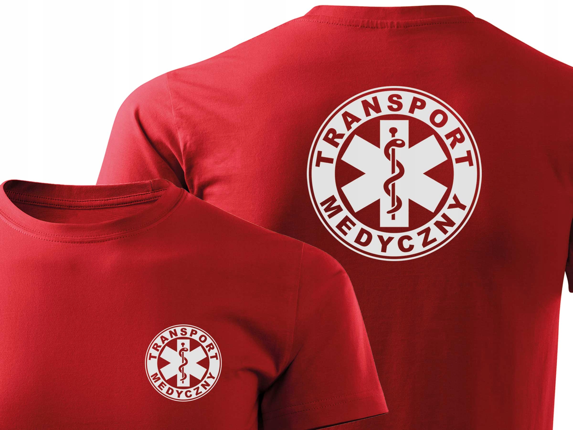 

Czerwona Odblaskowa Koszulka Transport Medyczny XL