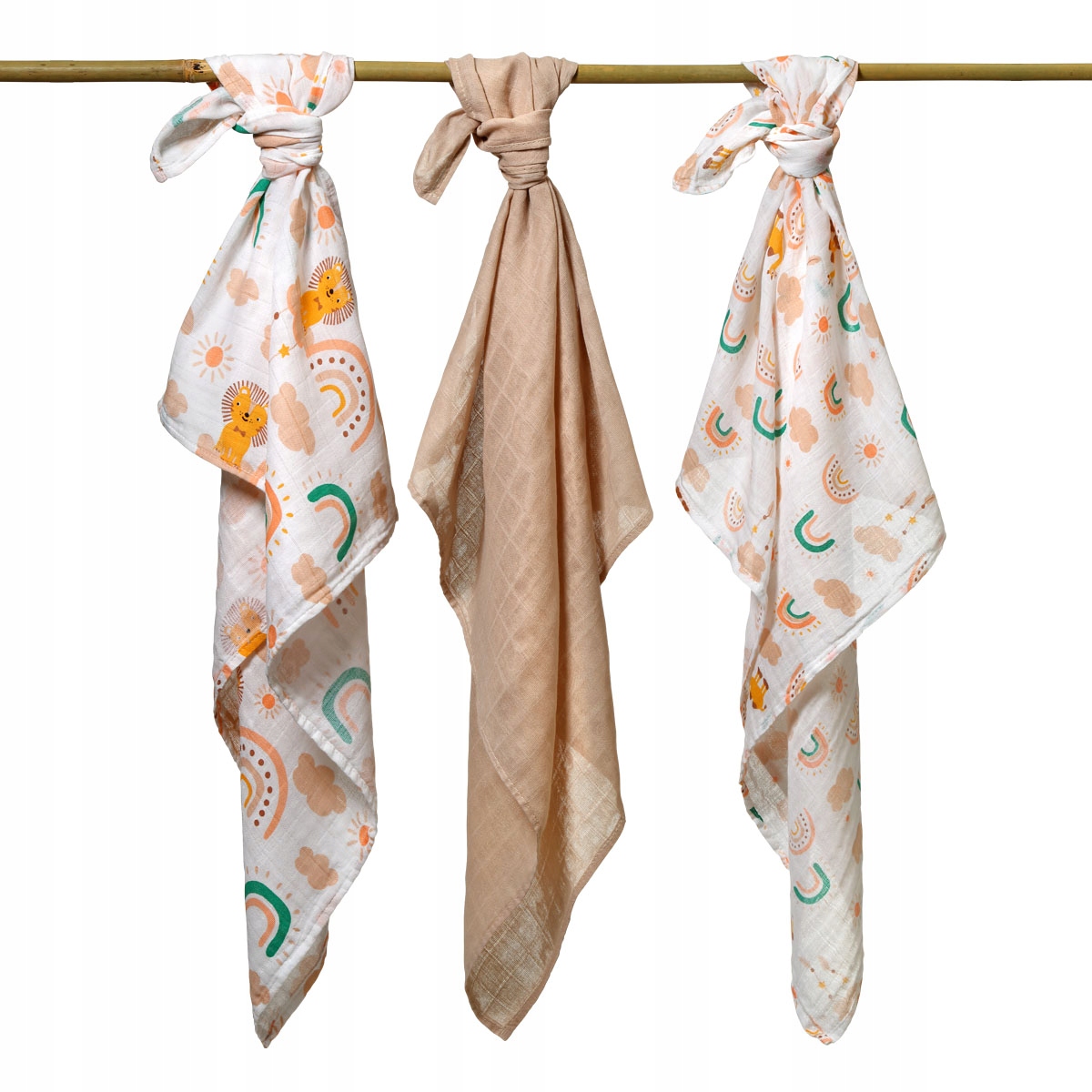 PIELUCHY PIELUSZKI MUŚLINOWE PREMIUM 3 SZT 70x70cm Wzór kolor druk