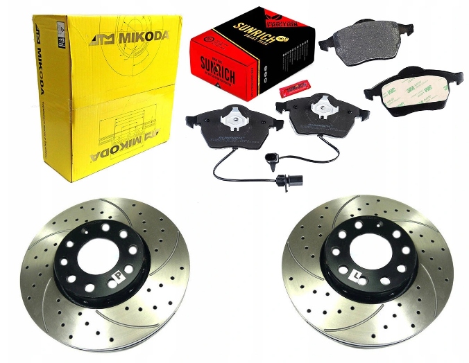 TARCZE KLOCKI PRZOD NAWIERCANE TUNINGOWE VW AUDI