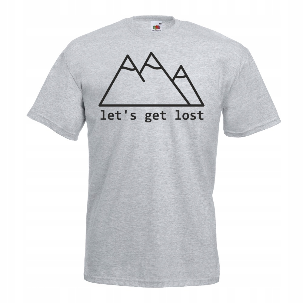 

Koszulka lets get lost góry przygoda L szara