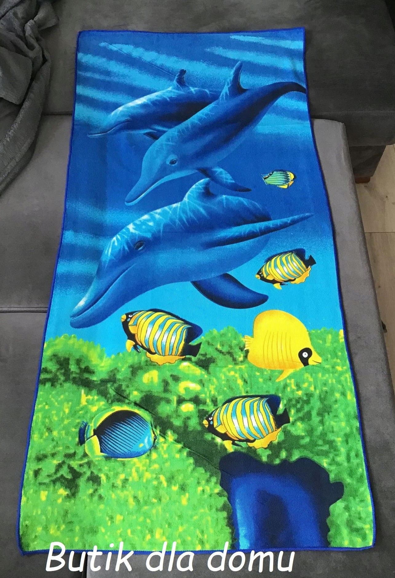 

Ręcznik Plażowy 72x146cm Mikrofibra Delfiny