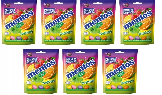 7x 160g Mentos cukierki o smaku owocowym Karton