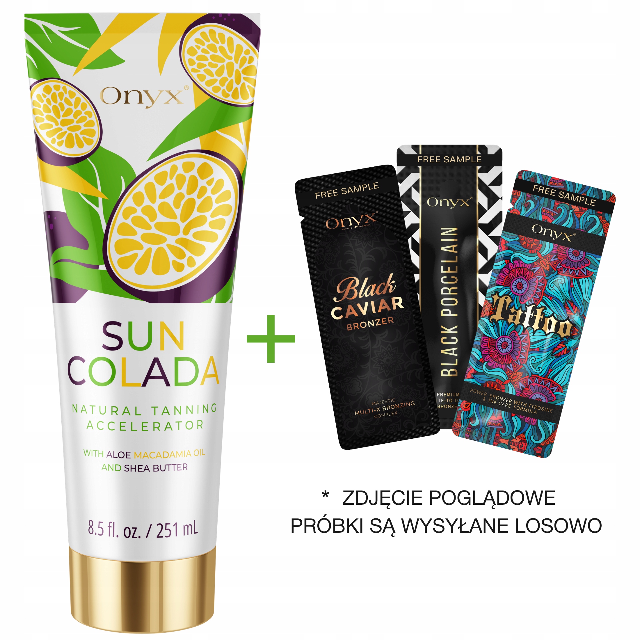 Onyx Suncolada – Přírodní urychlovač opalování s dlouhotrvajícím účinkem vzorky