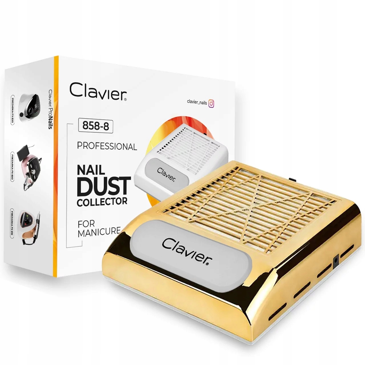 Pochłaniacz Pyłu Do Paznokci 80W Kasetowy