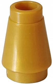 

Lego Stożek 1x1 4589b Pearl Gold 4 Sztuki
