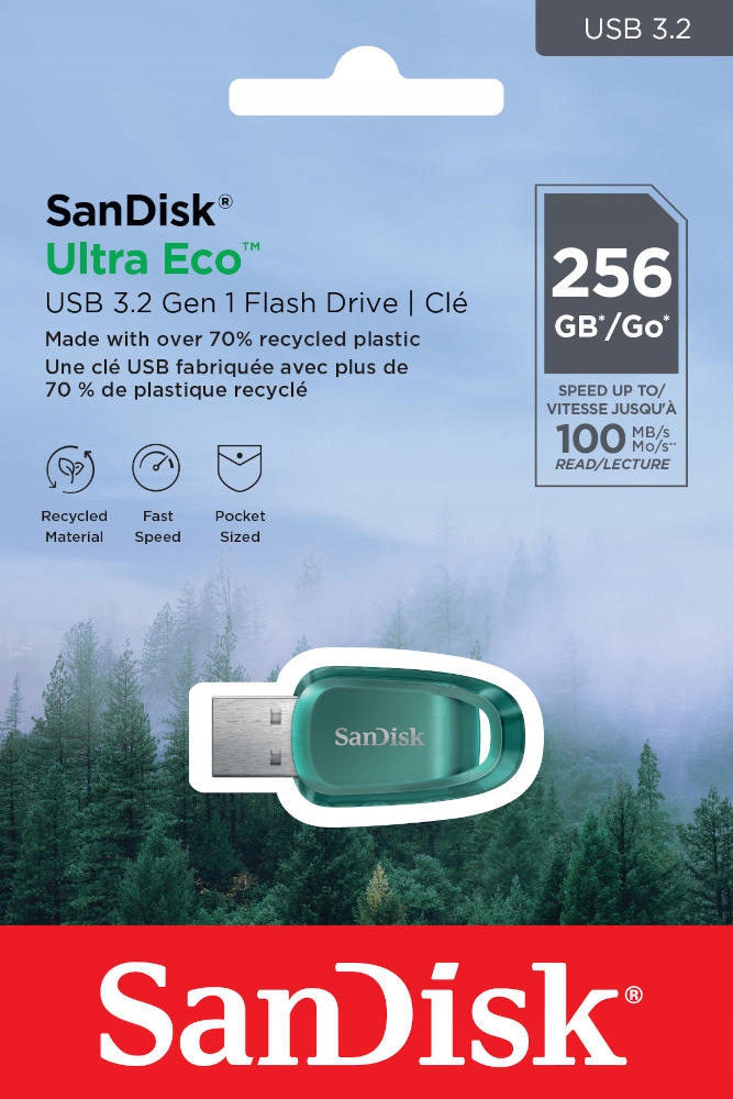 PenDrive SanDisk Ultra Eco 256GB Usb 3.2 Pamięć przenośna Zielony