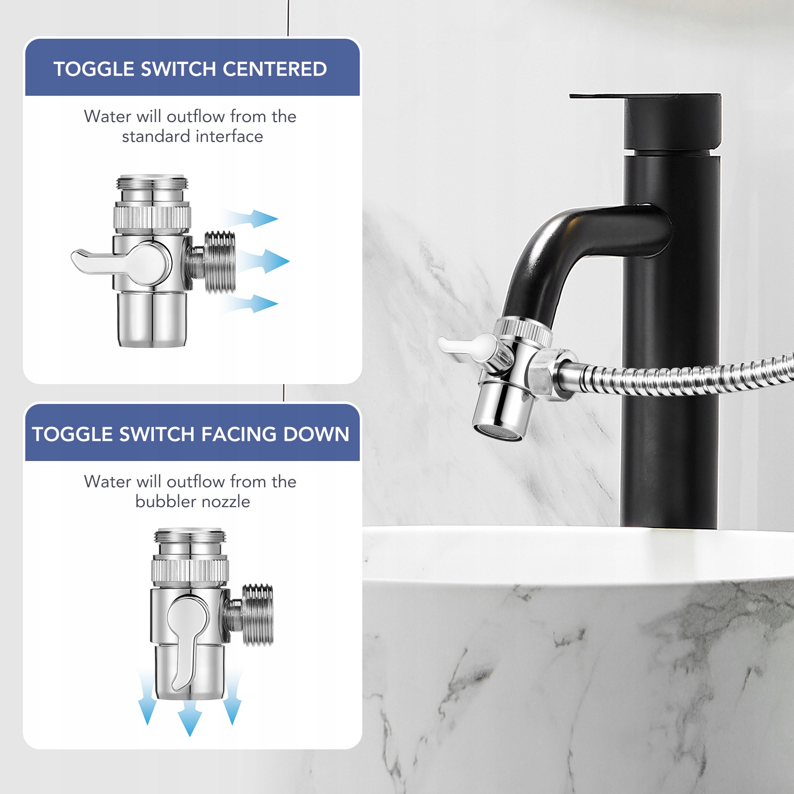 ZAWÓR ROZDZIELACZ PRYSZNICA 3 WAY MIEDZIANE WYKOŃCZENIE WYTRZYMAŁY EAN (GTIN) 4894970810471