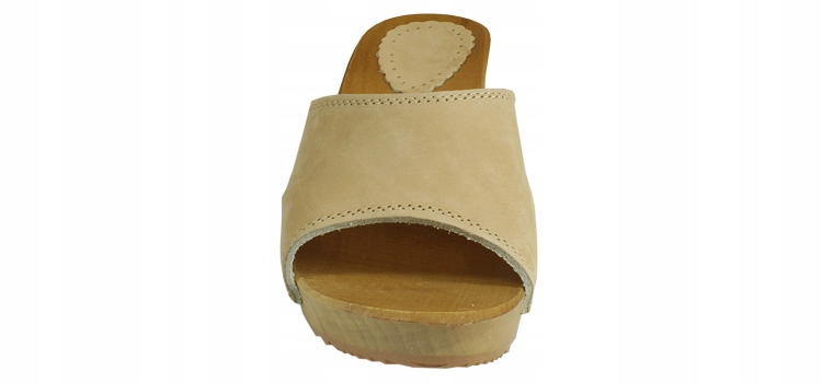 Beżowe drewniaki damskie D10 41 Kod producenta D10