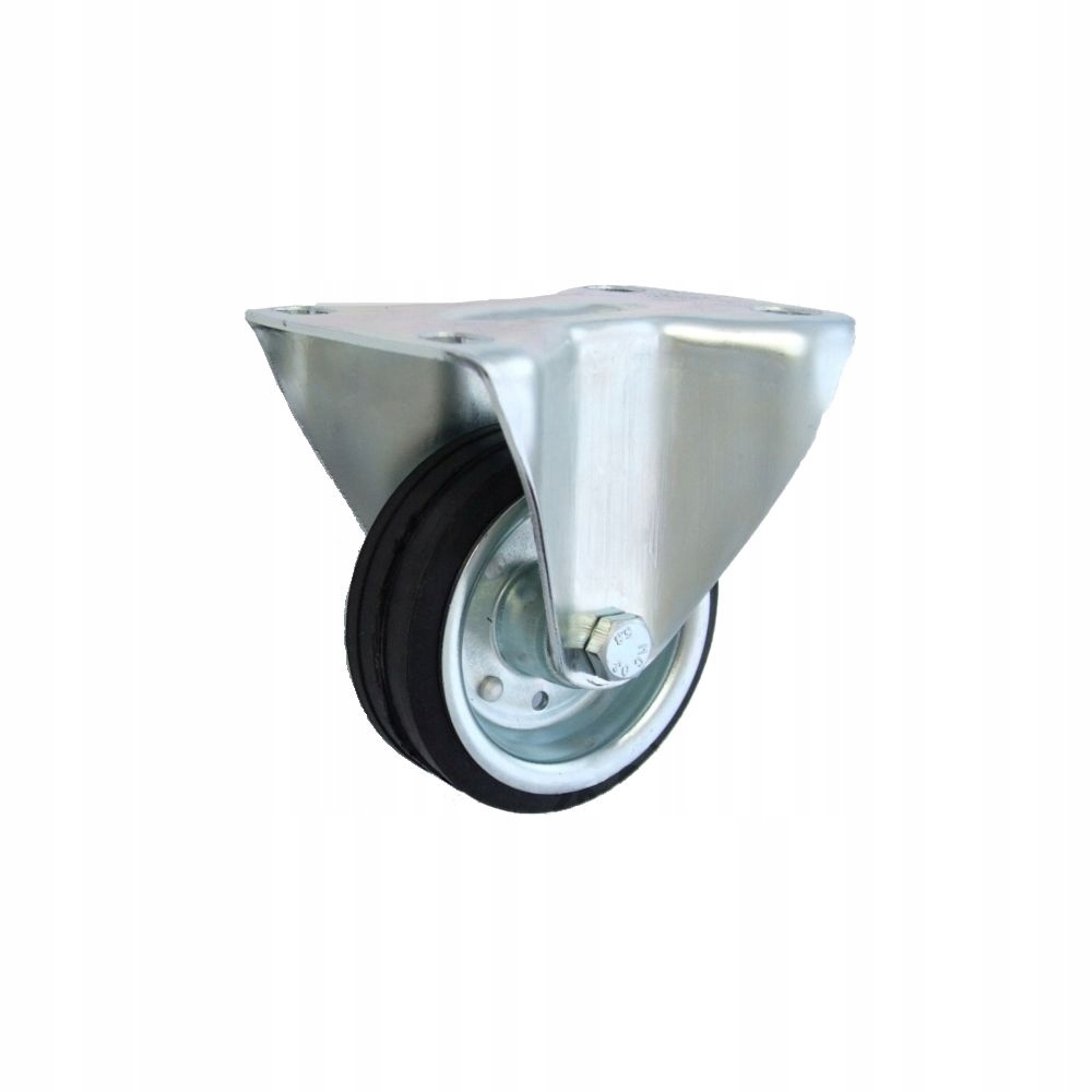 Koło kółko stałe metal-guma 125mm