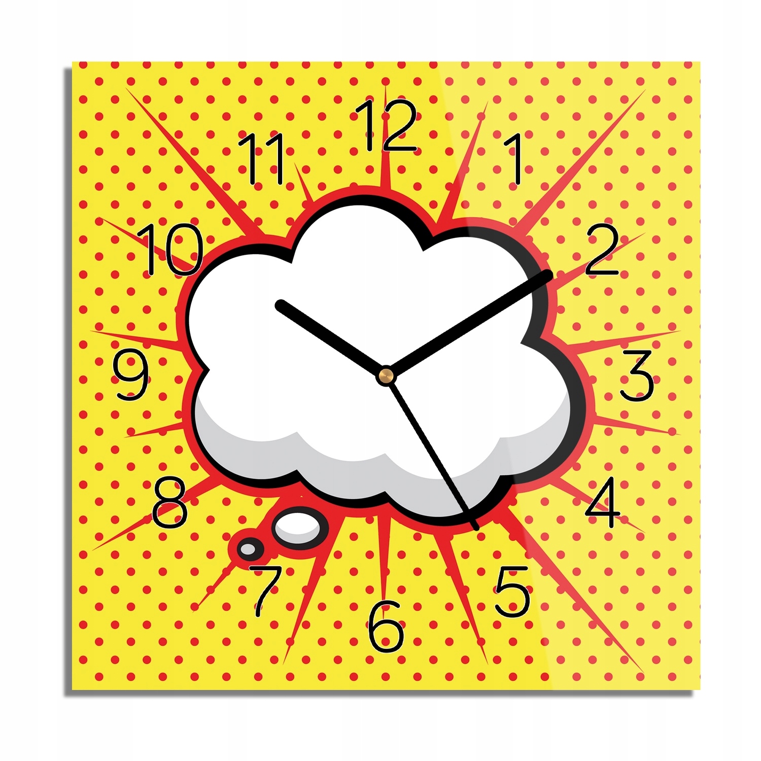 

Dymek myśl pop art foto-zegar ścienny 30x30 z foto