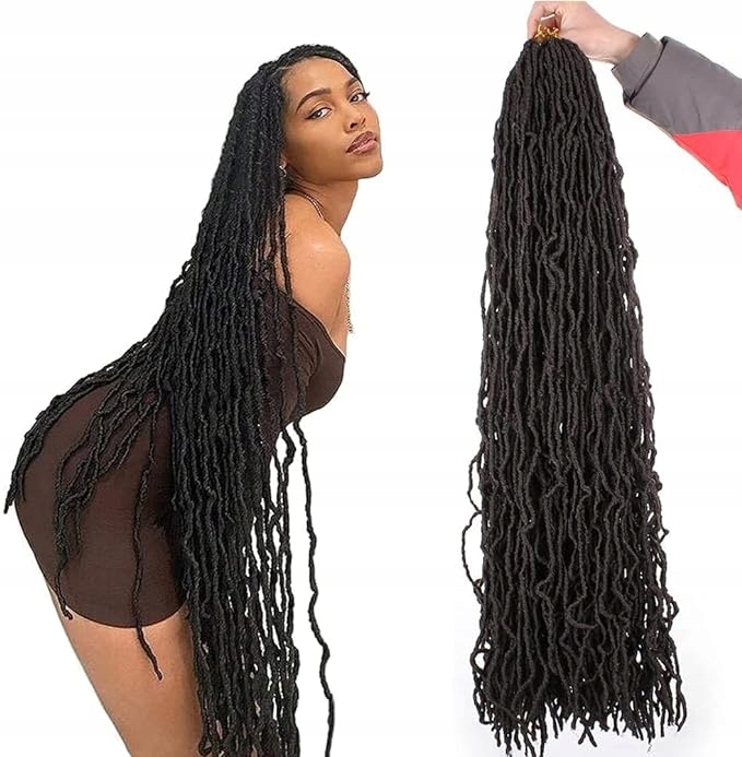 Xtrend Szydełkowe warkocze Włosy Syntetyczne Czarne 5 paczek 36"