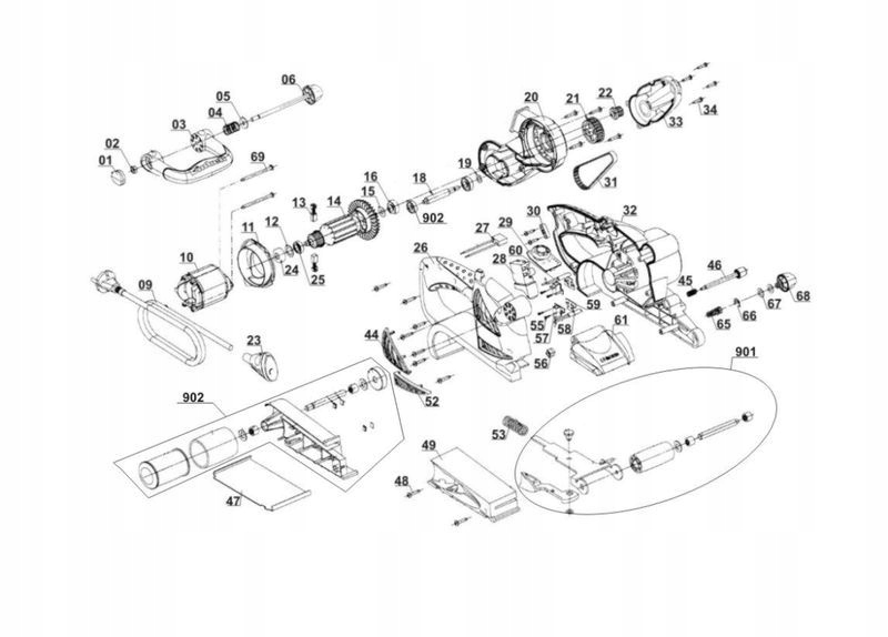 Koło pasowe Einhell RT-BS 75 TE-BS 8540 E przekł Marka Einhell