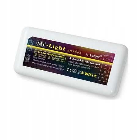 

Ściemniacz Odbiornik taśm Led mono 4-strefowy 144W