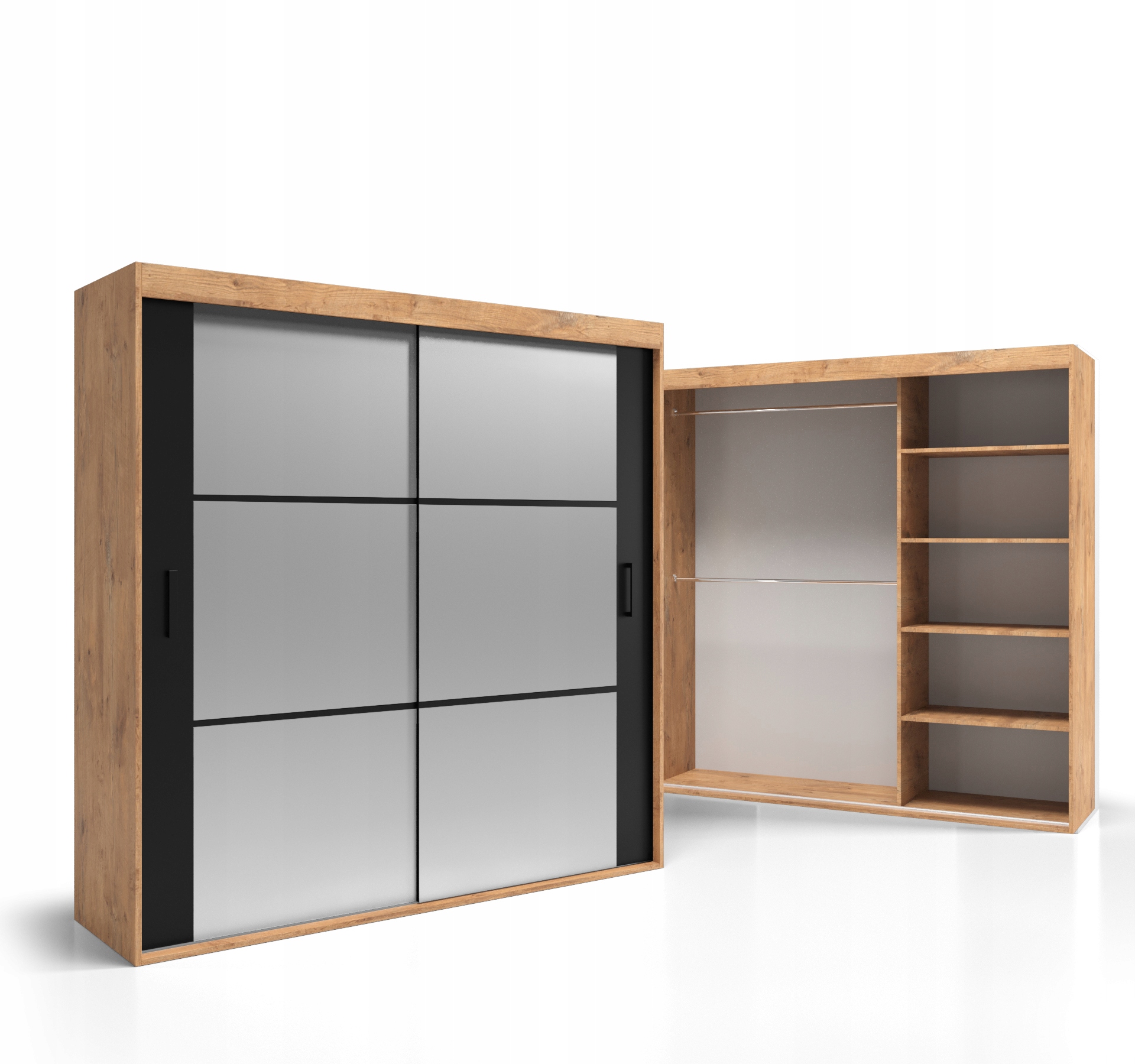 Skříň Šatní skříň 2 dveře police tyče 190x220 Deska 18 mm VSZ99 O-sofa