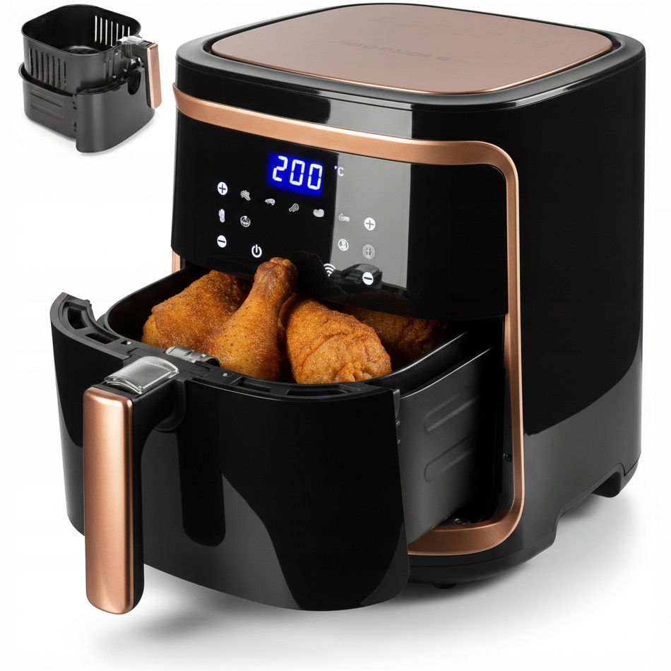 Frytkownica Beztłuszczowa XXL Air Fryer 7L Frytownica 1900W LCD Kosz Czarna