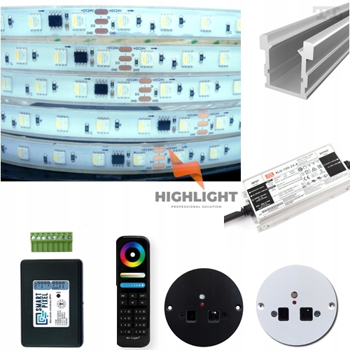 30 m Sada digitálnych Led pásikov Rgbnw 24V IP68 TM1814 vodotesná príjazdová cesta