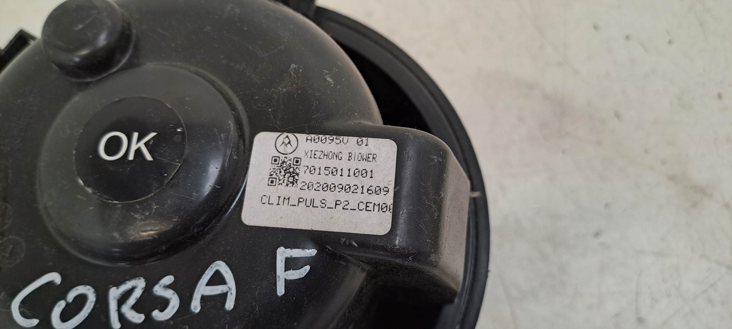 heating A0095V Opel Corsa F