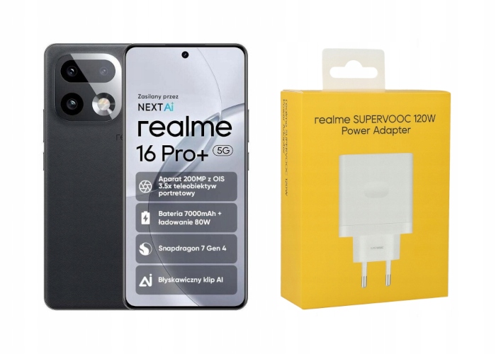 Smartfón realme 16 Pro+ 5G 12GB 512GB sivý Master Grey Nabíjačka 120W