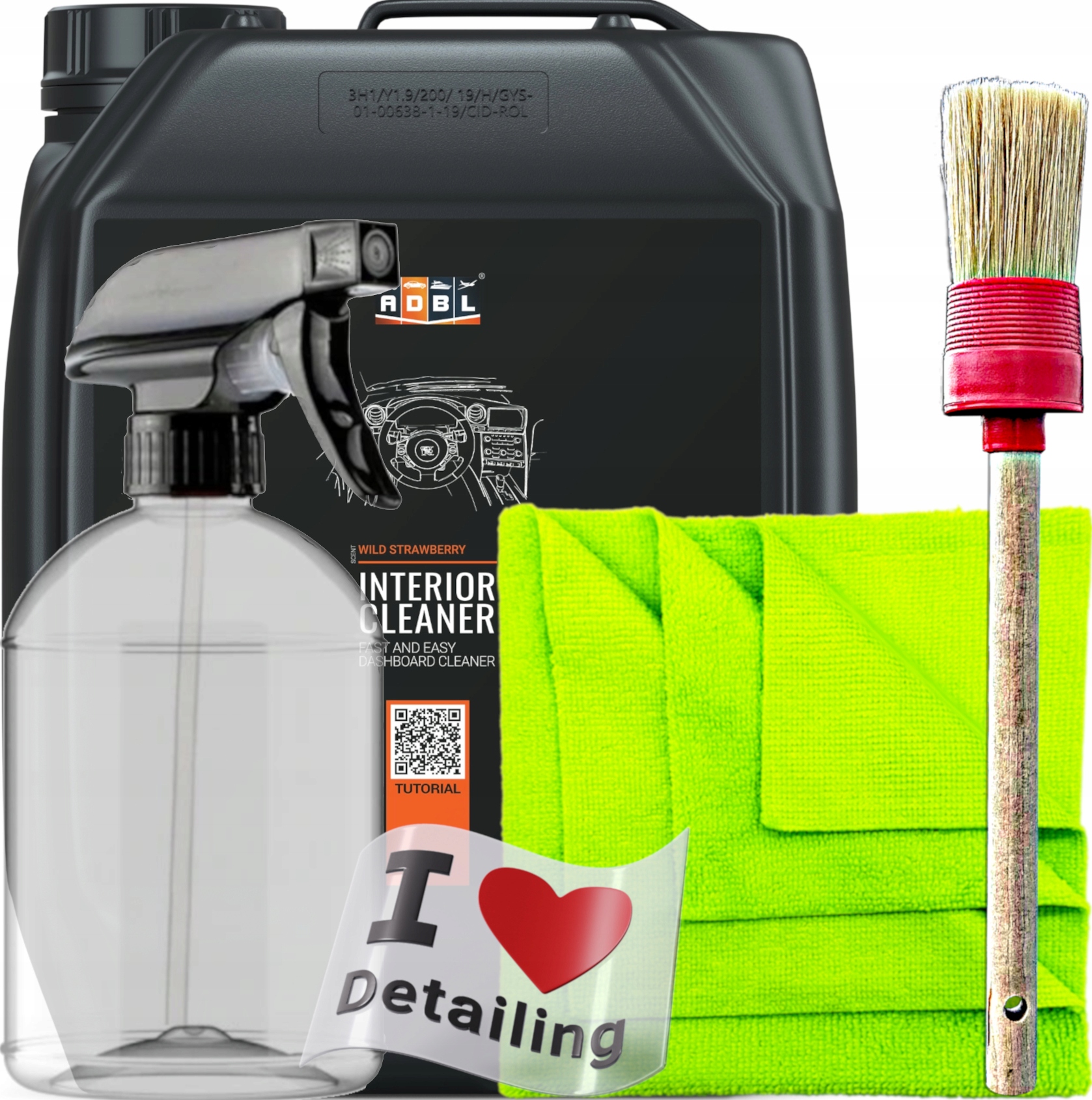 ADBL INTERIOR CLEANER 5L CZYSZCZENIE PLASTIKÓW KOKPITU + AKCESORIA BUTELKA