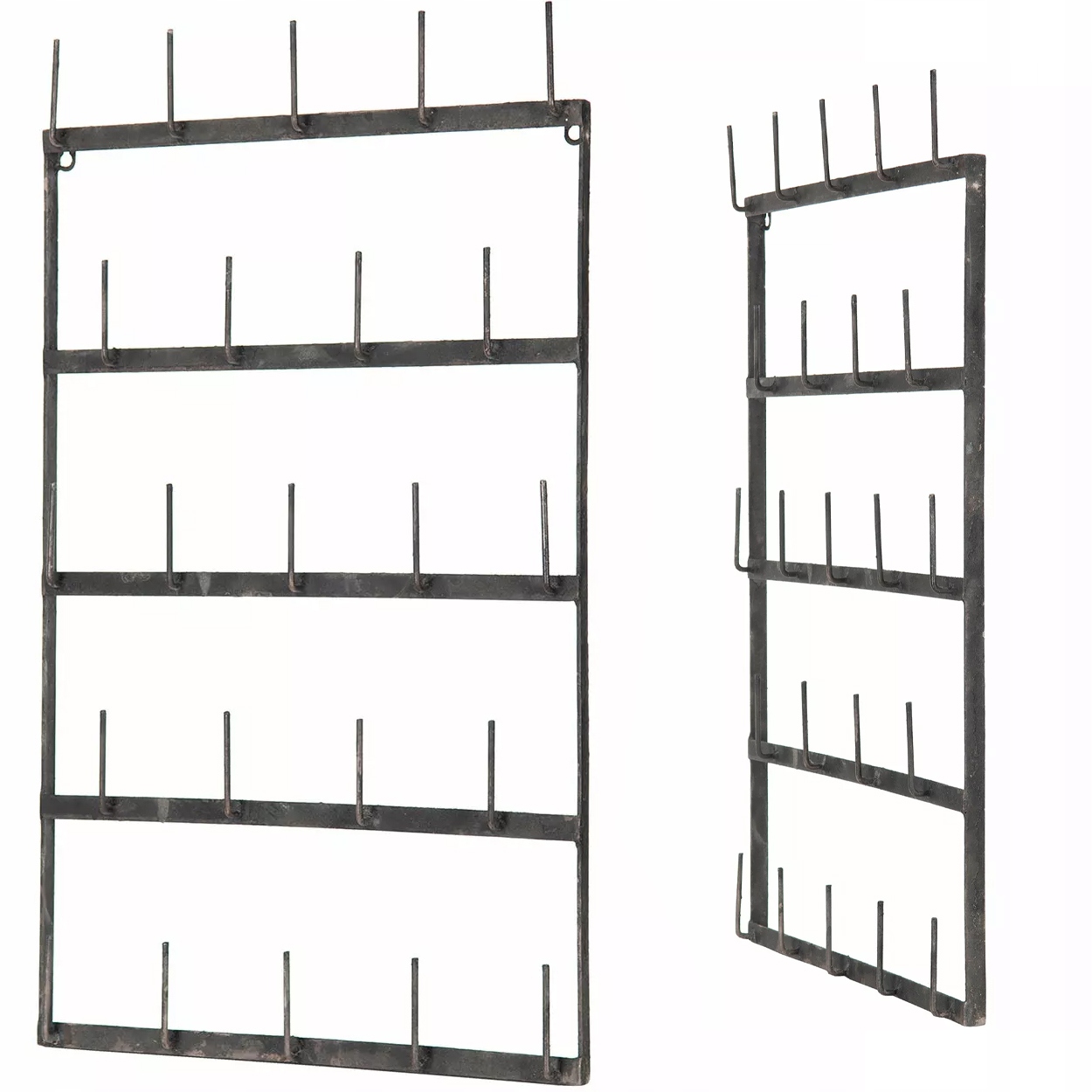 Nástěnný Věšák Na Oblečení Bundy Ručníky Loft do předsíně stříbrný 80 cm